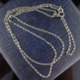 Vintage Art Deco Crinkle Chain in Solid Sterling Silver - Vintage