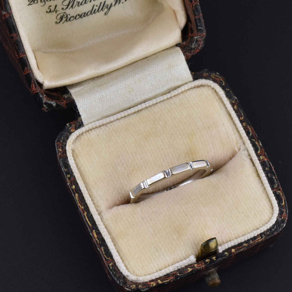 Art Deco 14K White Gold Wedding Ring - Boylerpf