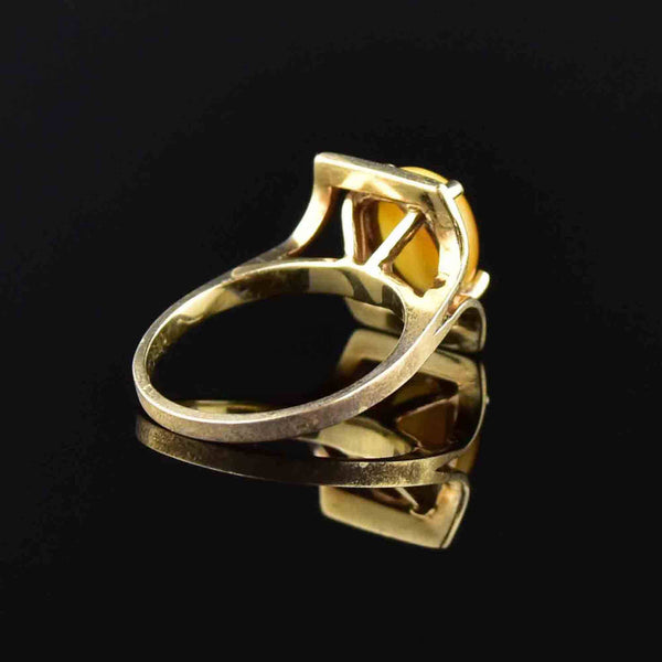 Vintage 10K Gold Cats Eye Ring - Boylerpf