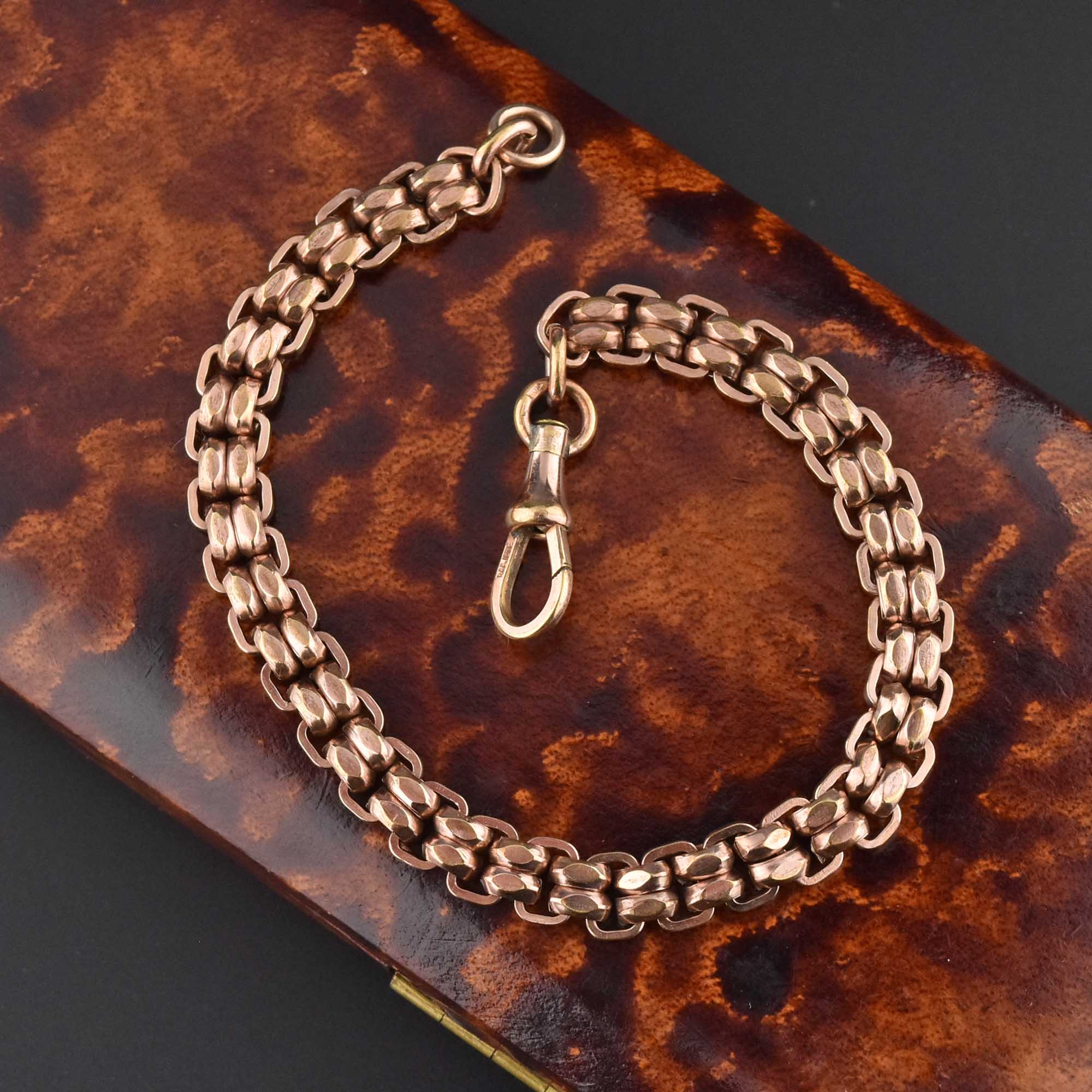 Rose gold watch chain bracelet deals
