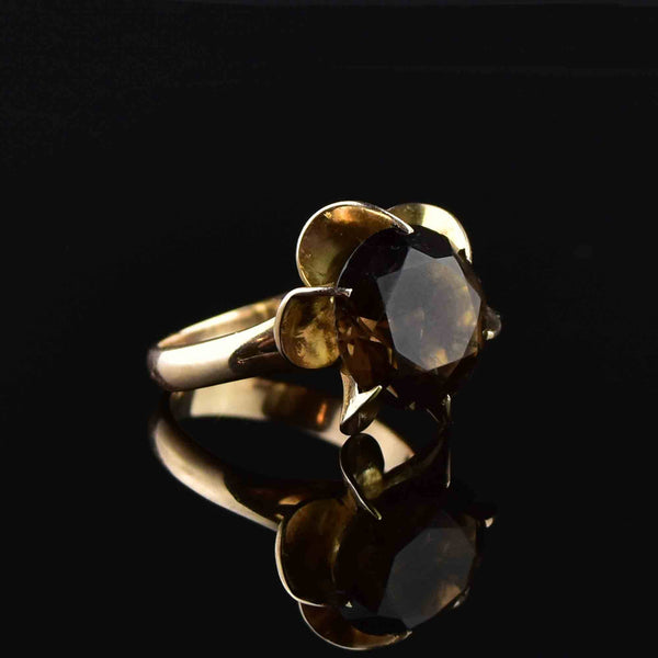 Vintage 14K Gold Smoky Quartz Ring - Boylerpf
