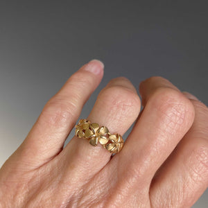 ON HOLD Vintage Na Hoku Plumeria Ring in 14K Gold - Boylerpf