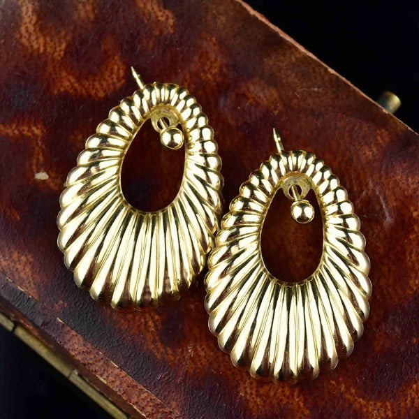 14K Gold Hoop Stud Earrings - Boylerpf