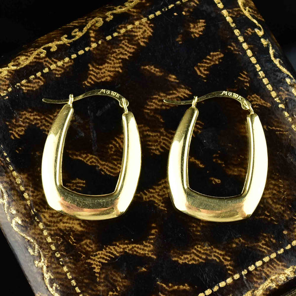 Vintage 10K Gold Hoop Earrings - Boylerpf