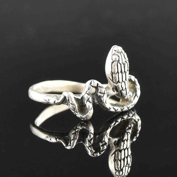 Vintage Sterling Silver Snake Wrap Ring - Boylerpf