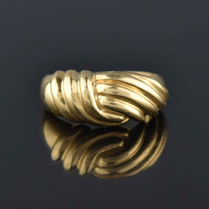 Vintage Wide 14K Gold Love Knot Ring - Boylerpf