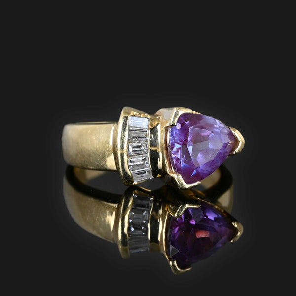 Baguette Diamond Color Change Sapphire Ring - Boylerpf