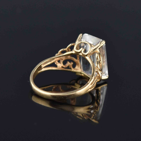 Vintage 14K Gold 8.5 CTW Aquamarine Ring, Sz 7.75 - Boylerpf