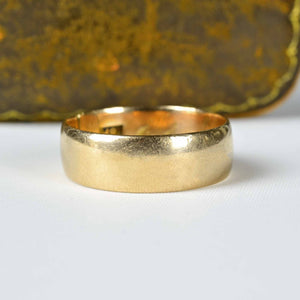 Edwardian 18K Gold Wide Band Ring - Boylerpf