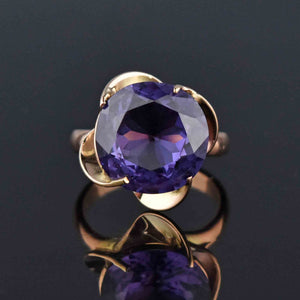 Vintage Color Change Sapphire Ring in 14K Gold - Boylerpf