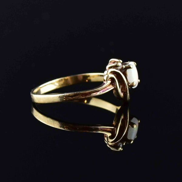 Vintage 10K Gold Opal Diamond Ring - Boylerpf