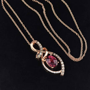 Le Vian 14K Rose Gold Rhodolite Garnet Diamond Pendant - Boylerpf