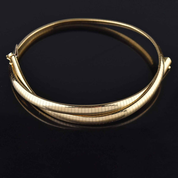 Mid Century 14K Gold Omega Chain Necklace - Boylerpf