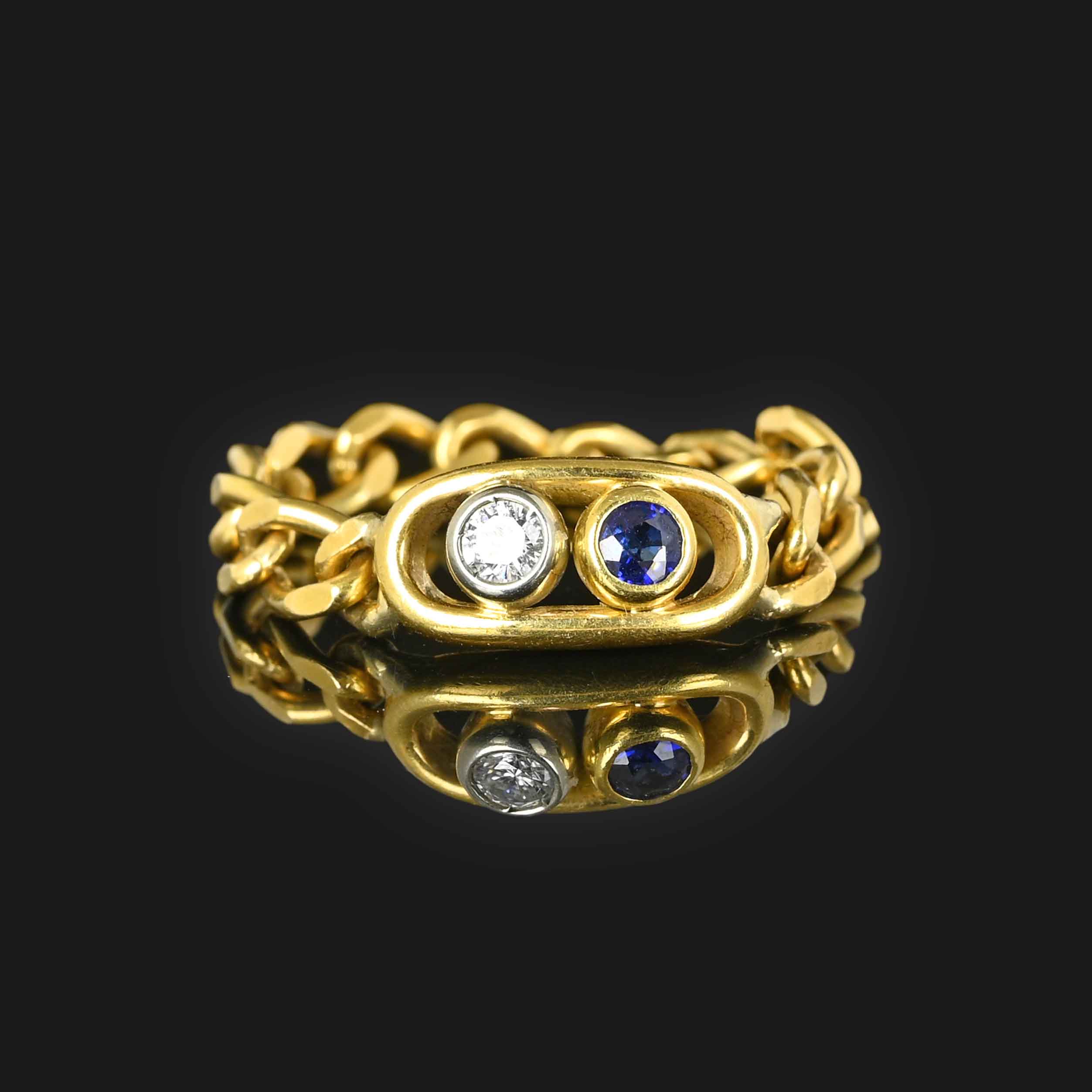 Curb Chain Ring | Caitlyn Minimalist 18K Gold / US 5