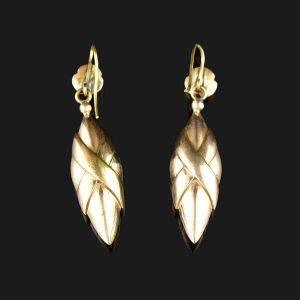 Antique Gold Victorian Dangle Earrings - Boylerpf