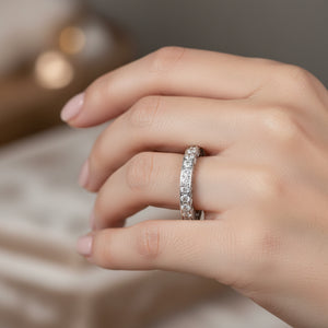 18K White Gold 1.50 CTW Diamond Eternity Band Ring - Boylerpf