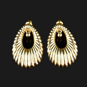 14K Gold Hoop Stud Earrings - Boylerpf