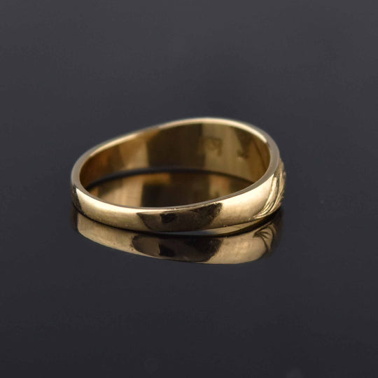 Antique Art Nouveau 14K Gold Wedding Band Ring, Sz 6.75 – Boylerpf