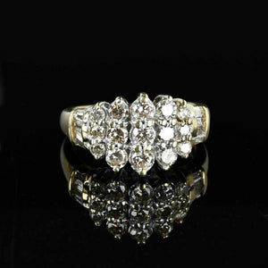 Mid Century .85 Carat Diamond Cluster Ring - Boylerpf