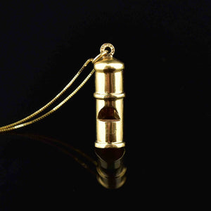 14K Gold Working Whistle Charm Necklace - Boylerpf