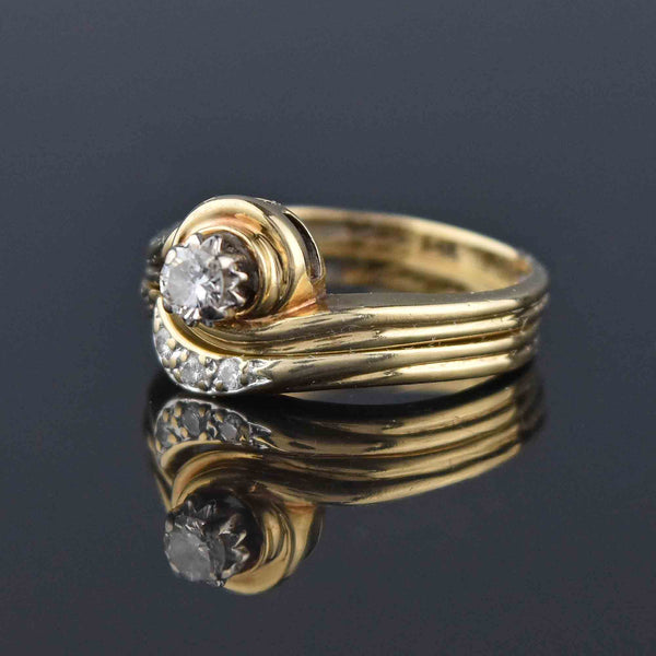 Vintage 14K Gold Diamond Wedding Ring Set - Boylerpf