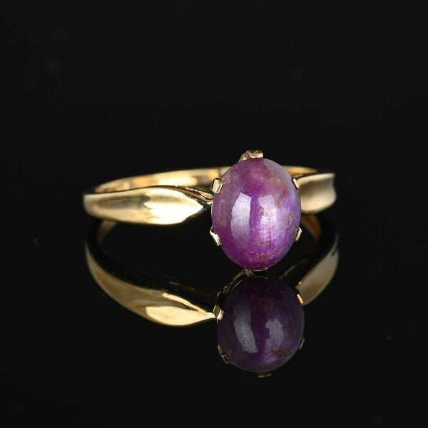 Vintage Natural Ruby Star Sapphire Ring in Gold - Boylerpf