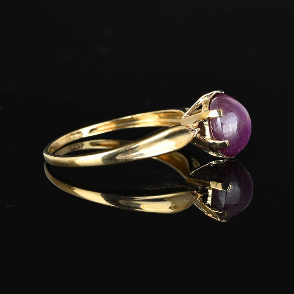 Vintage Natural Ruby Star Sapphire Ring in Gold - Boylerpf