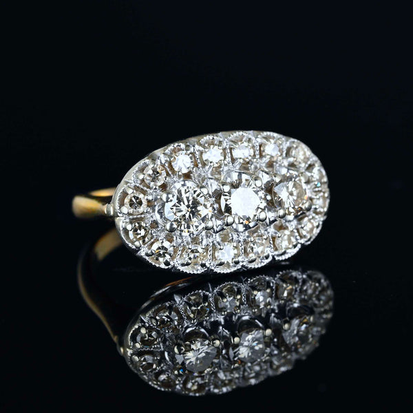 Art Deco 1.15 CTW Diamond Ring in 14K Gold - Boylerpf