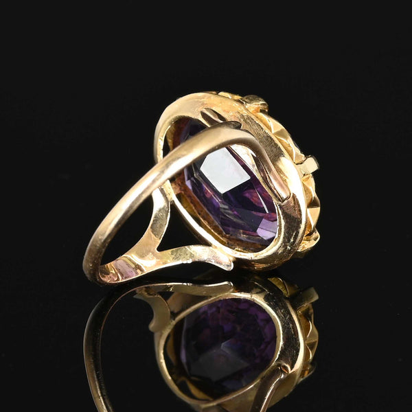 Antique Diamond Rose Of Sharon Amethyst Ring - Boylerpf