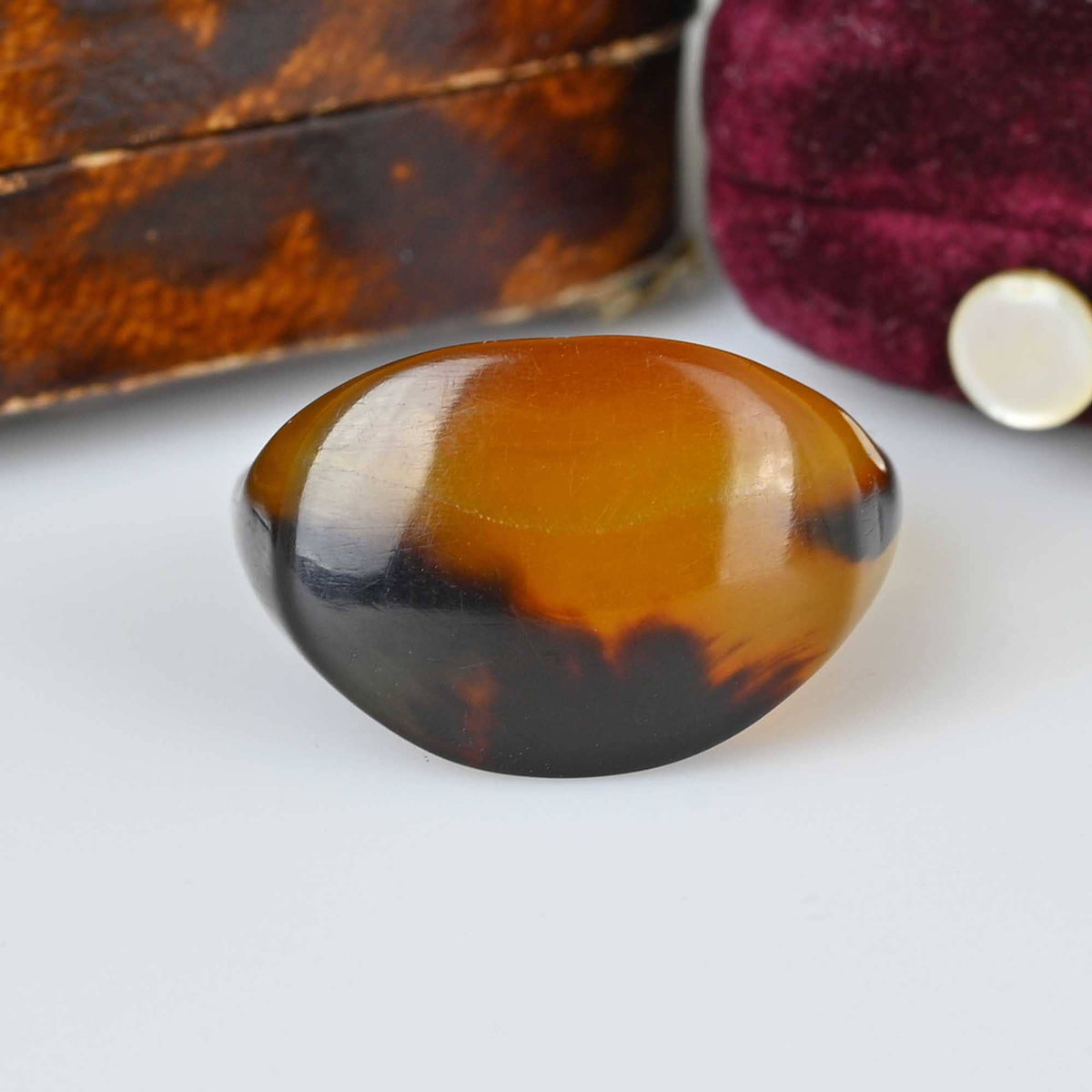 Antique Victorian Rare Carved Tortoise Shell Ring – Boylerpf
