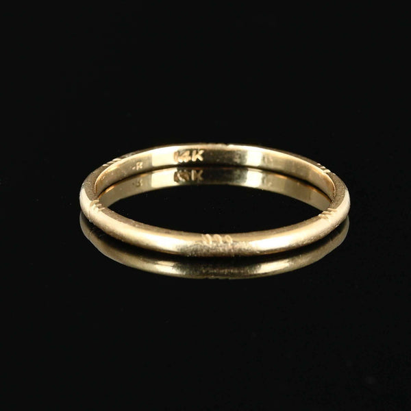 Vintage gold hot sale wedding band