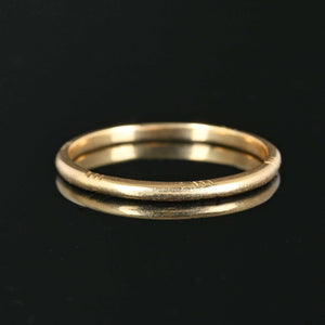 Vintage 14K Gold Thin Wedding Band Ring - Boylerpf