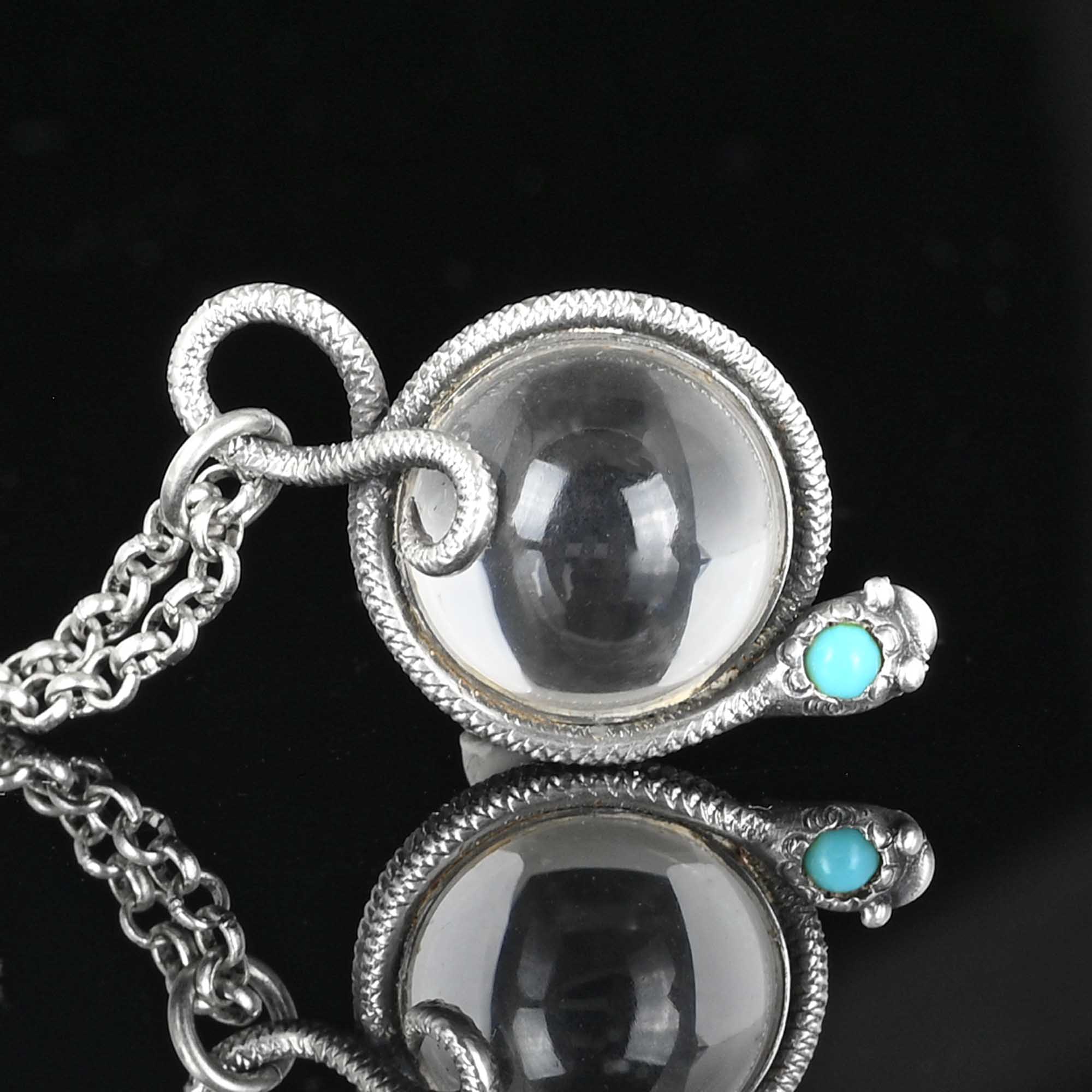 Antique Pools of Light Rock Crystal Locket Necklace – Boylerpf