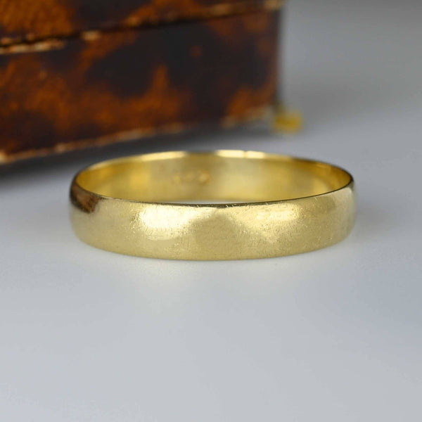 Vintage Mens Gold Wedding Band Ring, Unisex - Boylerpf