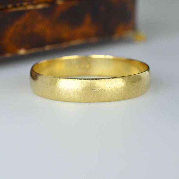 Vintage Mens Gold Wedding Band Ring, Unisex - Boylerpf