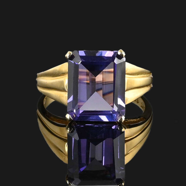 Vintage 14K Gold Color Change Sapphire Ring - Boylerpf
