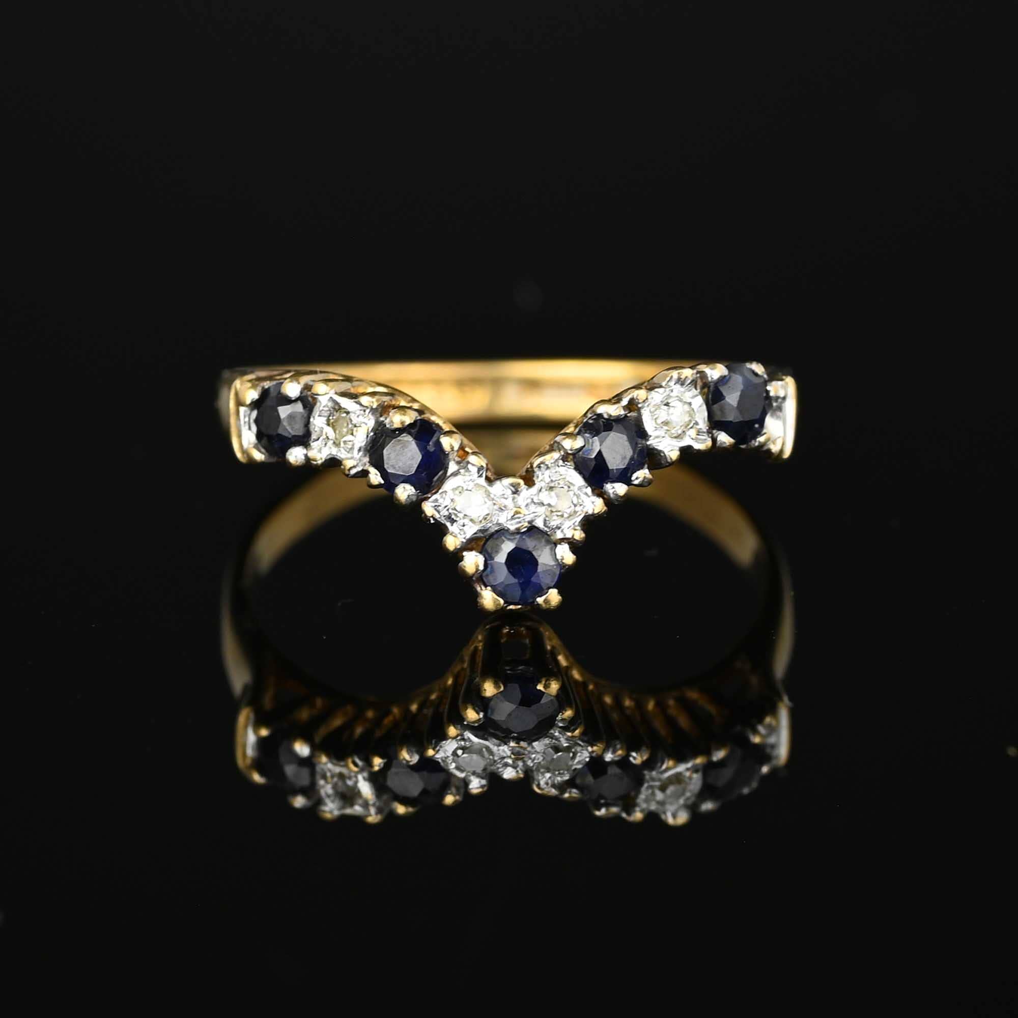 Two Row Chevron Diamond Ring in 14K Gold – Boylerpf