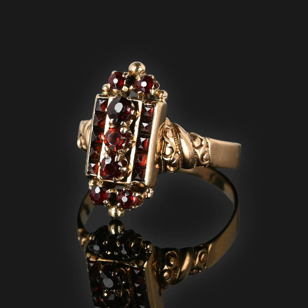 Antique Victorian Bohemian Garnet Ring - Boylerpf