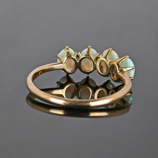 Antique Edwardian Cabochon Opal Ring in 12K Gold - Boylerpf