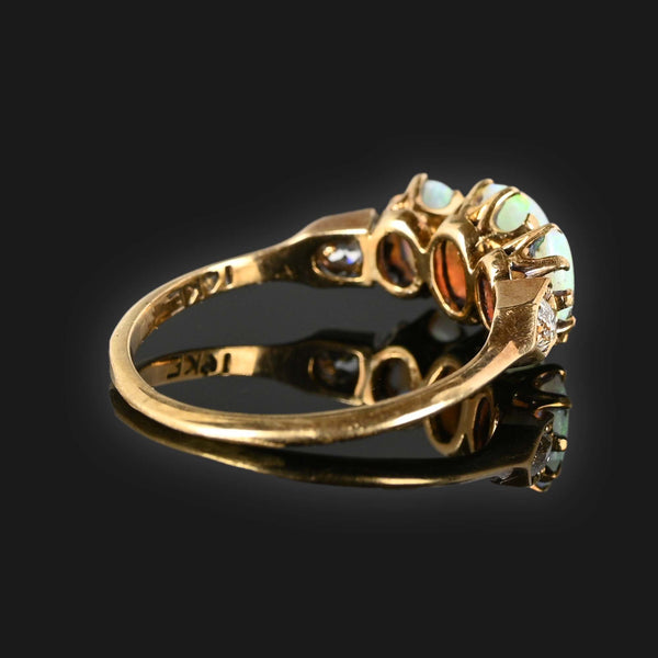 Antique European Diamond Opal Ring in 14K Gold - Boylerpf