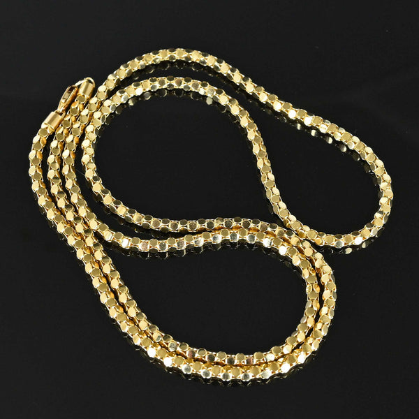 Coin Dot Box Link 14K Gold Chain Necklace, 23.25 in - Boylerpf