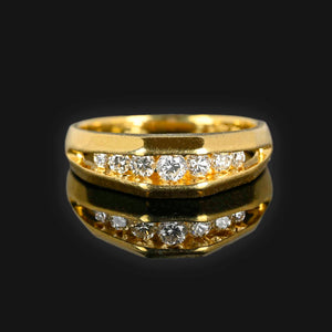 Seven Stone Diamond Half Eternity Ring in 14K Gold - Boylerpf