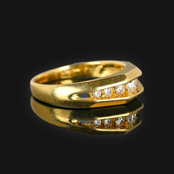 Seven Stone Diamond Half Eternity Ring in 14K Gold - Boylerpf