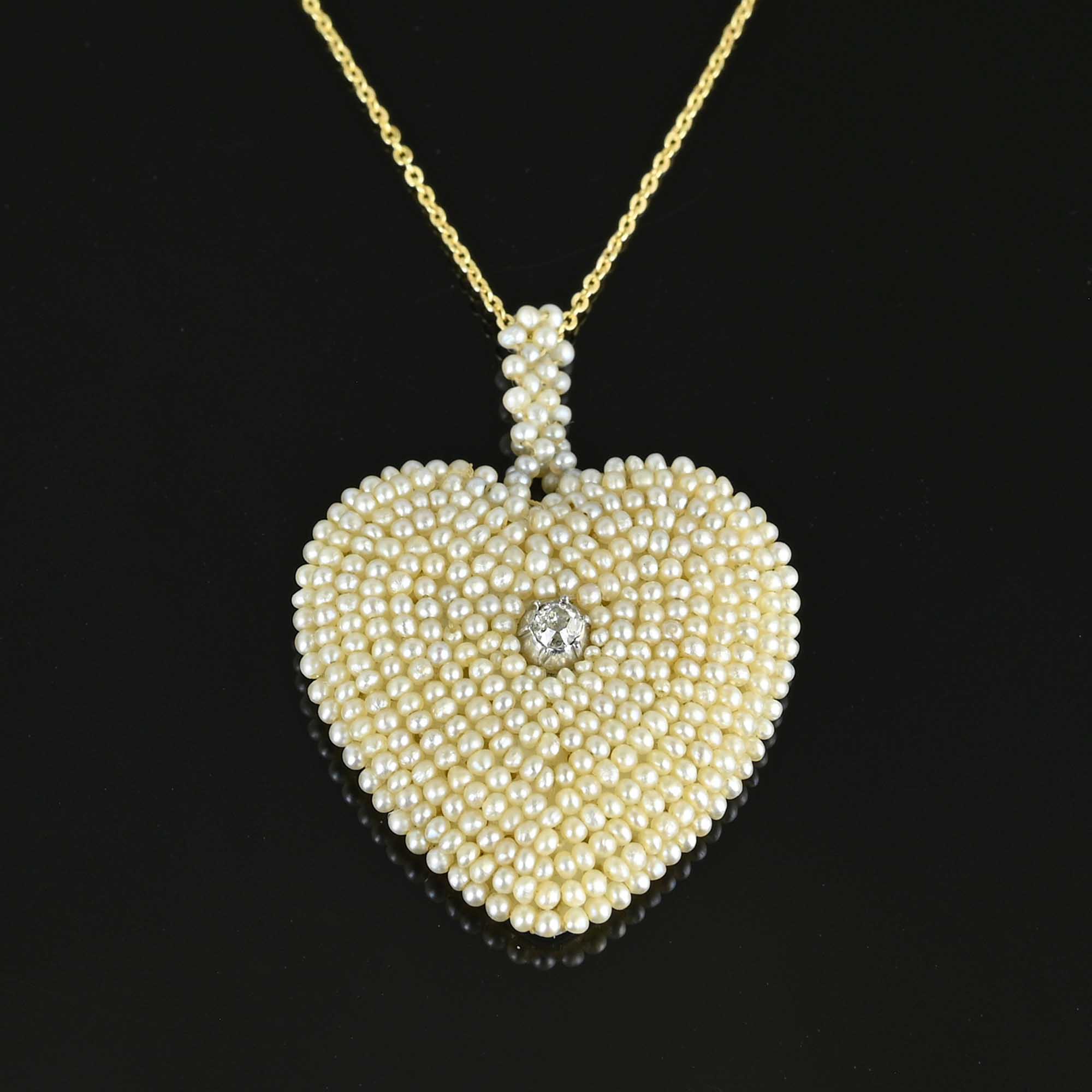 Early Georgian Rose Diamond Heart Pendant – Butter Lane Antiques