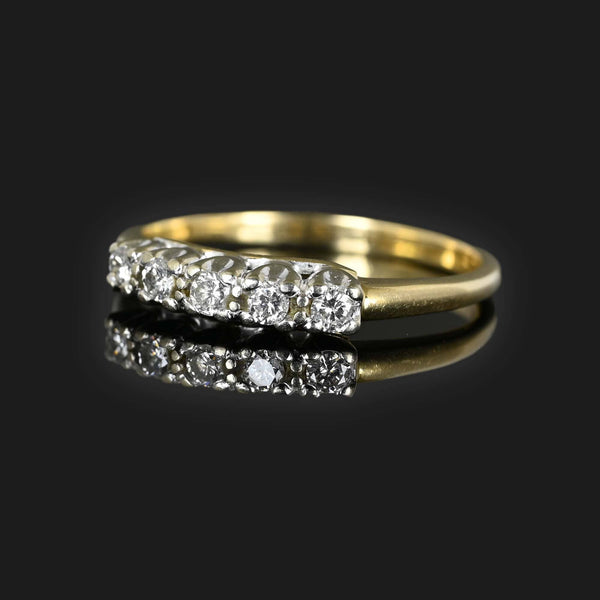 Vintage Five Stone Diamond Ring in 14K Gold - Boylerpf