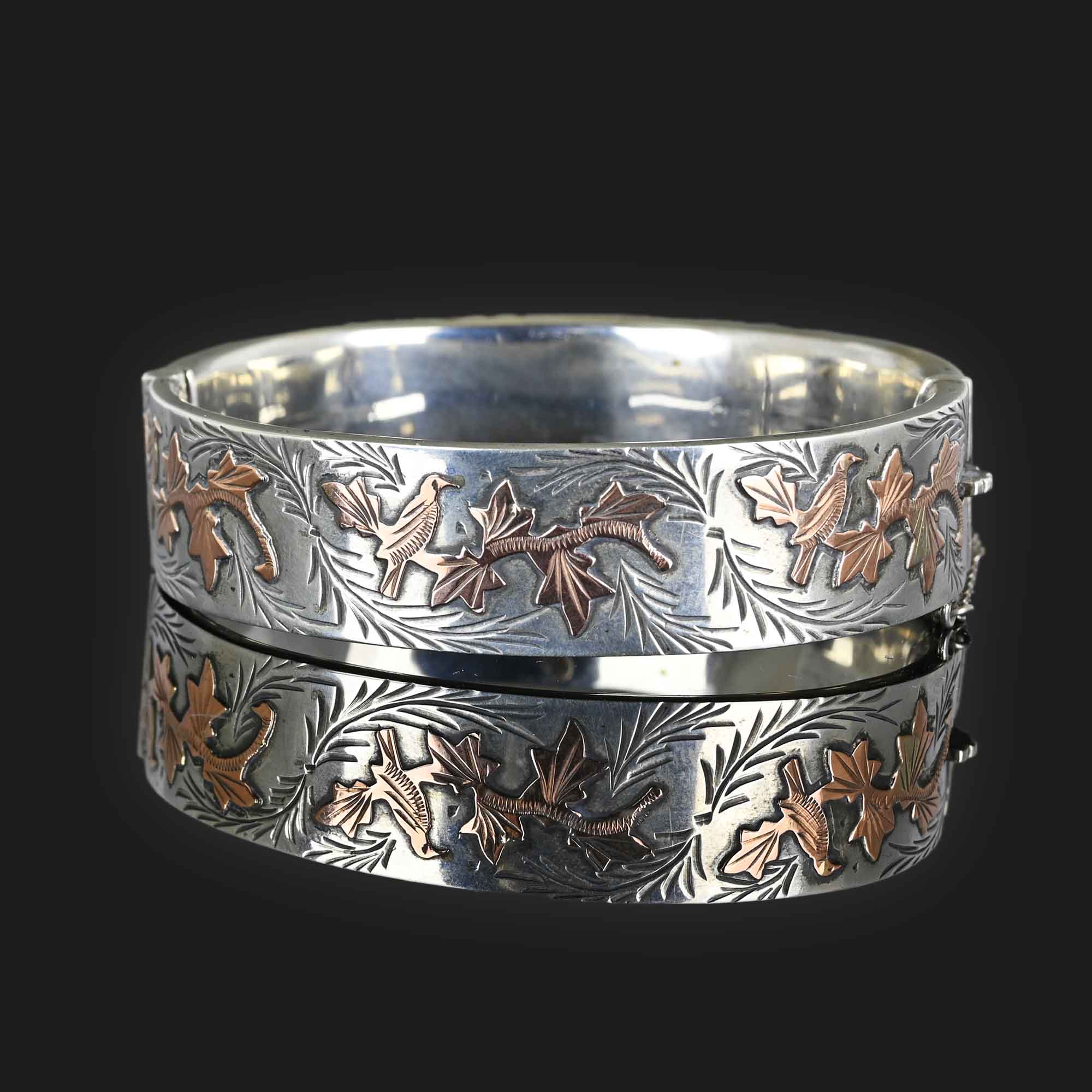 High quality Vintage Roses Bangle sterling silver