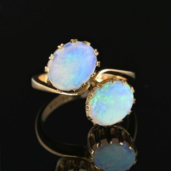 Antique 14K Gold Toi et Moi Opal Ring - Boylerpf