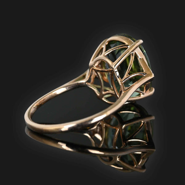 Rose Gold Diamond Green Amethyst Prasiolite Ring - Boylerpf