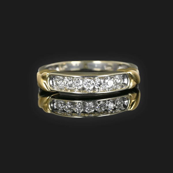 Seven Stone Diamond Half Eternity Ring in White Gold - Boylerpf