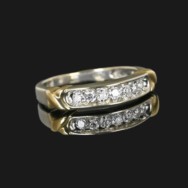 Seven Stone Diamond Half Eternity Ring in White Gold - Boylerpf